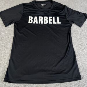 Barbell T Shirt Mens XL Black Performance Weight Lifting  Workout Fitness Gym